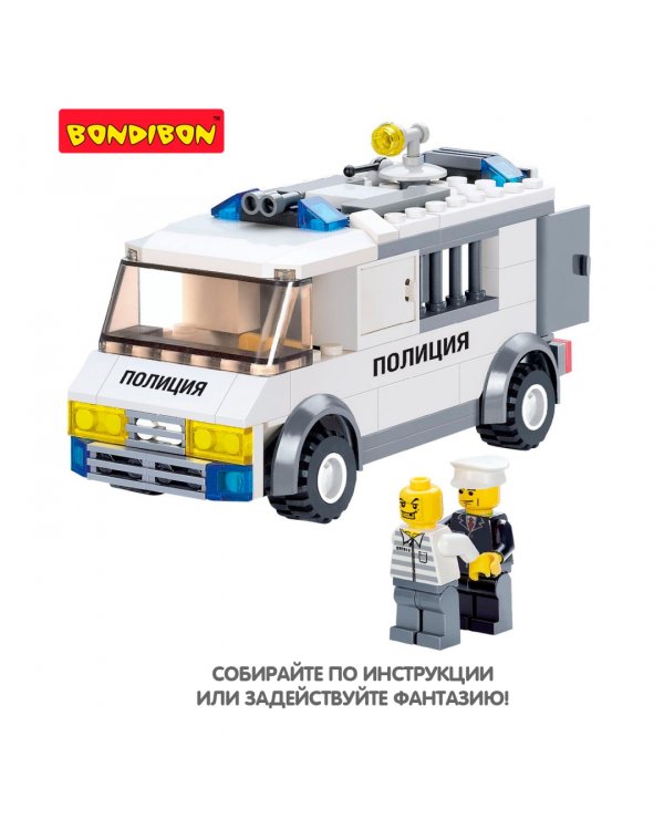 Конструктор. Полицейский патруль. Машина, 135 деталей