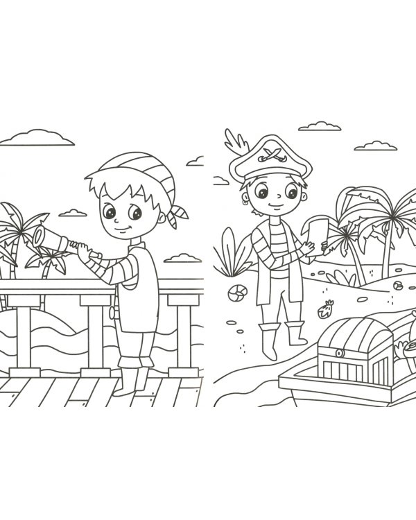 Пираты. Раскраска