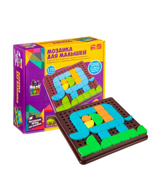 Мозаика для малышей. Геометрия, 170 фишек
