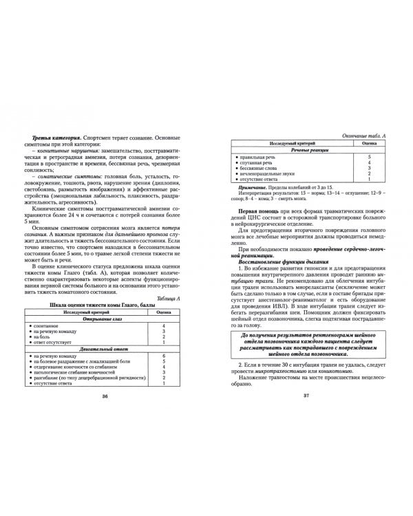 Некоторые неотложные состояния в практике спортивной медицины