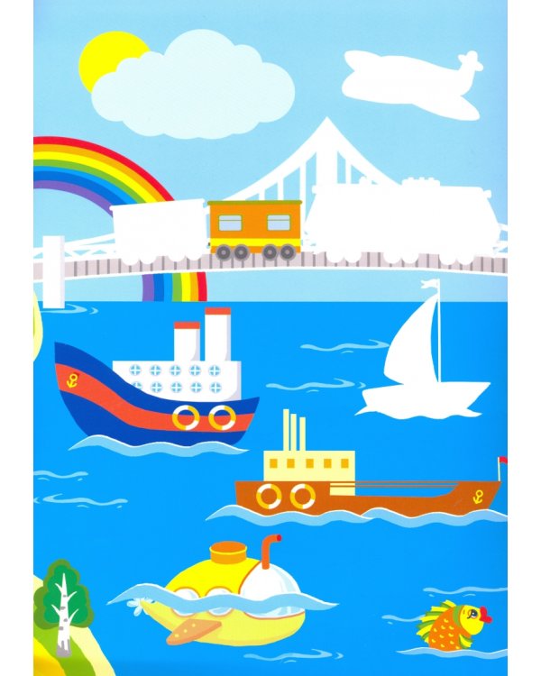 Книжка-картинка с многоразовыми наклейками. Транспорт