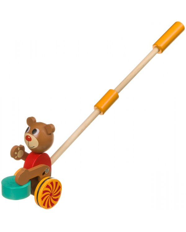 Игрушка деревянная. Каталка. Мишка
