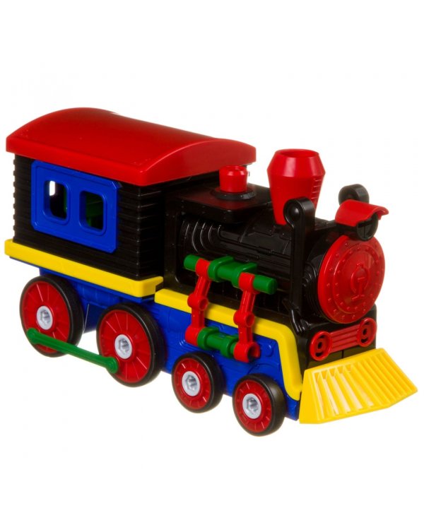 Конструктор с отверткой. Паровоз, 75 деталей