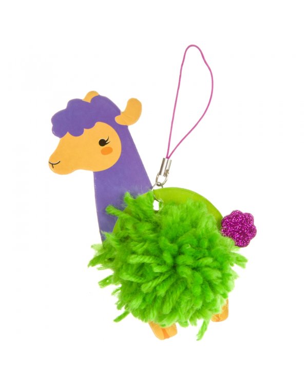 Мини-творчество с помпонами. Лама