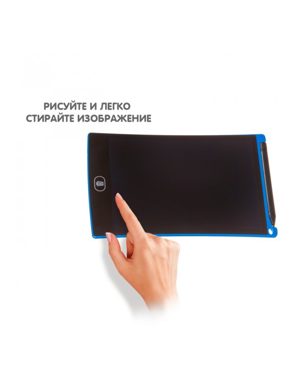 Планшет с жидкокристаллическим краном, синие линии