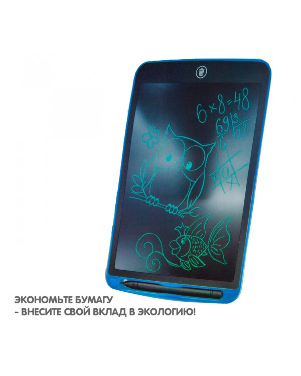 Планшет с жидкокристаллическим краном, синие линии