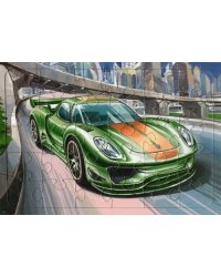 Пазл. Легковой автомобиль Порше, 30 элементов