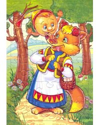 Пазл. Колобок и лиса, 30 элементов