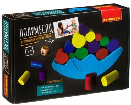 Развивающие игры из дерева. Игра-баланс. Полумесяц