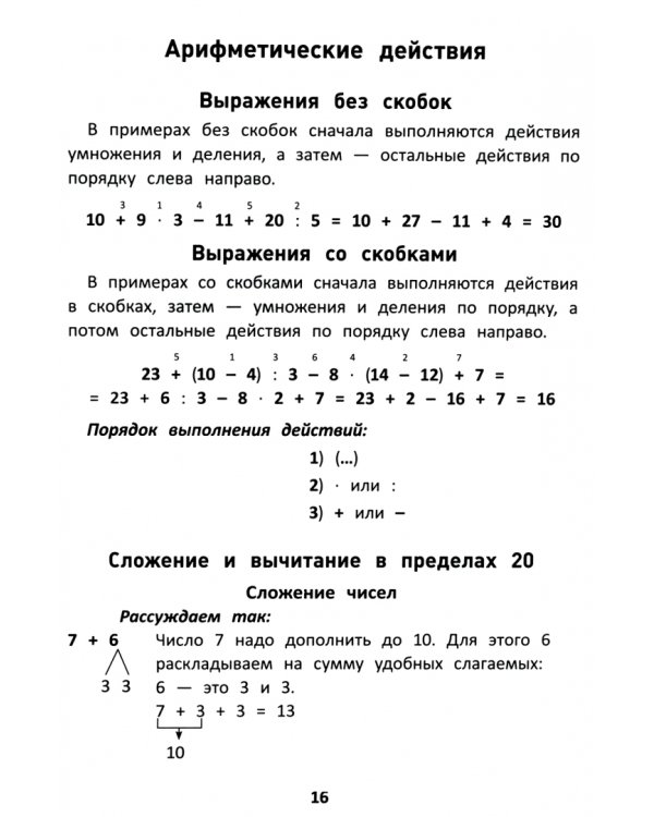 Правила математики. С наклейками, ребусами, кроссвордами