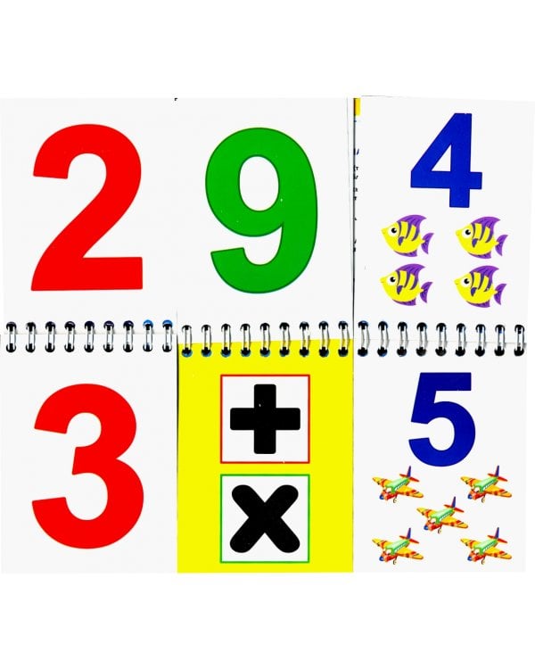 Математический перекидной тренажёр. Счет и логика. Умные математические карточки. Счет. Цифры. Числа. 3 блока по 12 карточек
