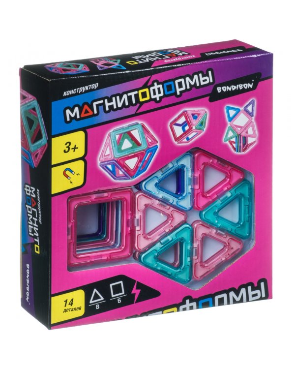 Магнитный конструктор. Магнитоформы, 14 деталей