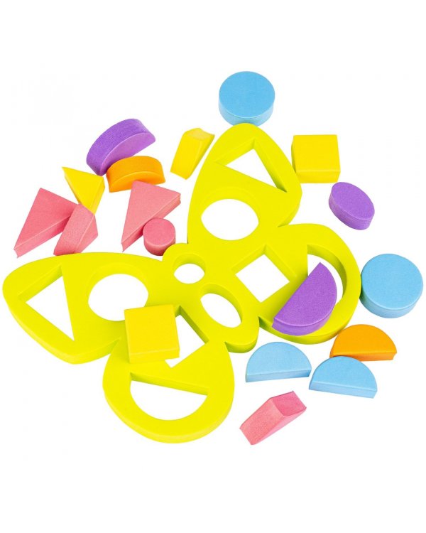 Мягкий фигурный пазл. Изучаем фигуры. Бабочка