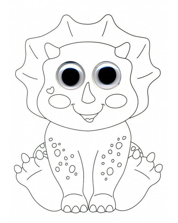 Раскраска А4 с глазками. Жираф