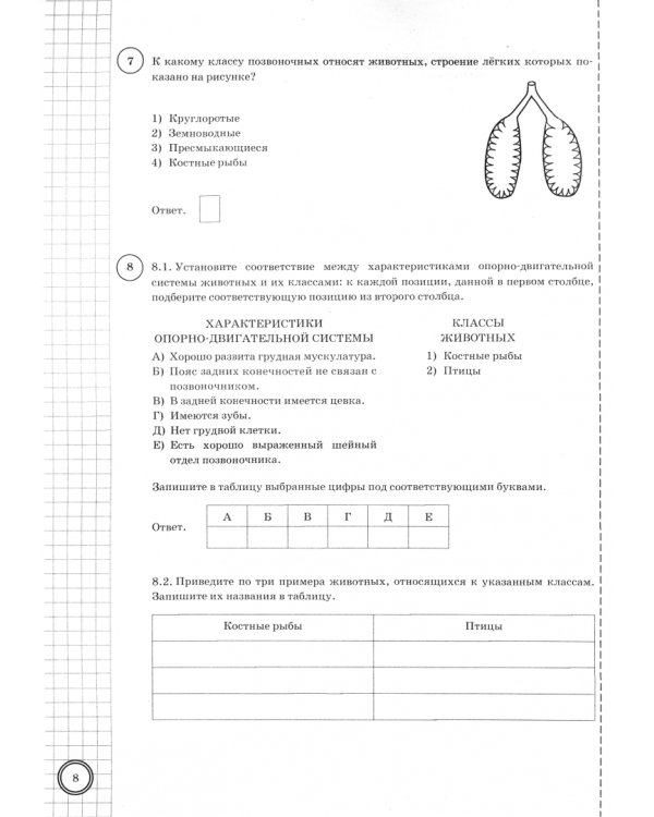 ВПР. Биология. 8 класс. 25 вариантов. Типовые задания. ФГОС