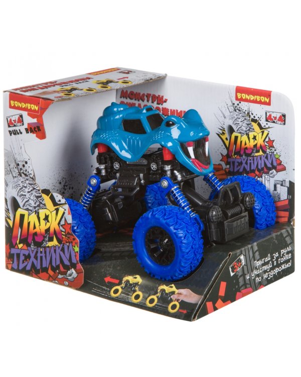 Инерционный джип на пружинной подвеске. Парк техники