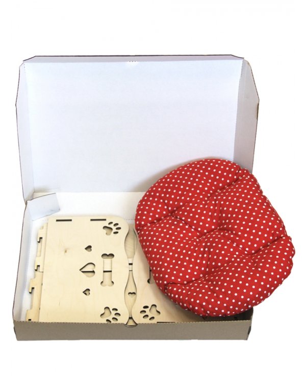 Лежак для животных "Лапки", сборная деревянная модель