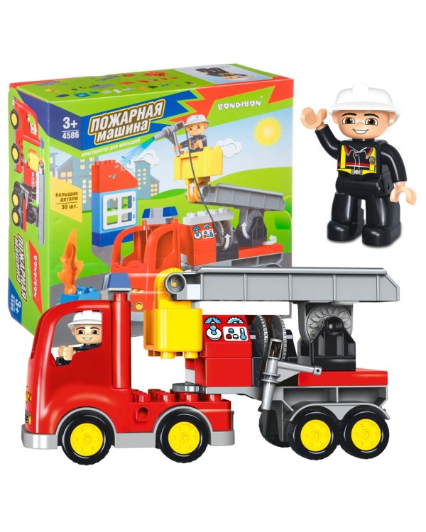 Конструктор. Пожарная машина, 30 больших деталей