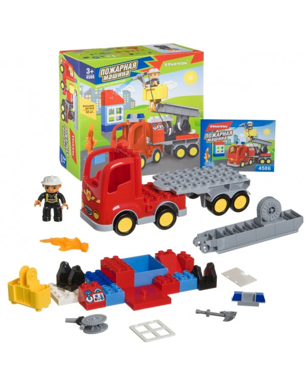 Конструктор. Пожарная машина, 30 больших деталей