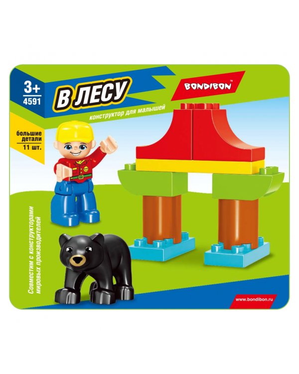Конструктор. В лесу, 11 больших деталей