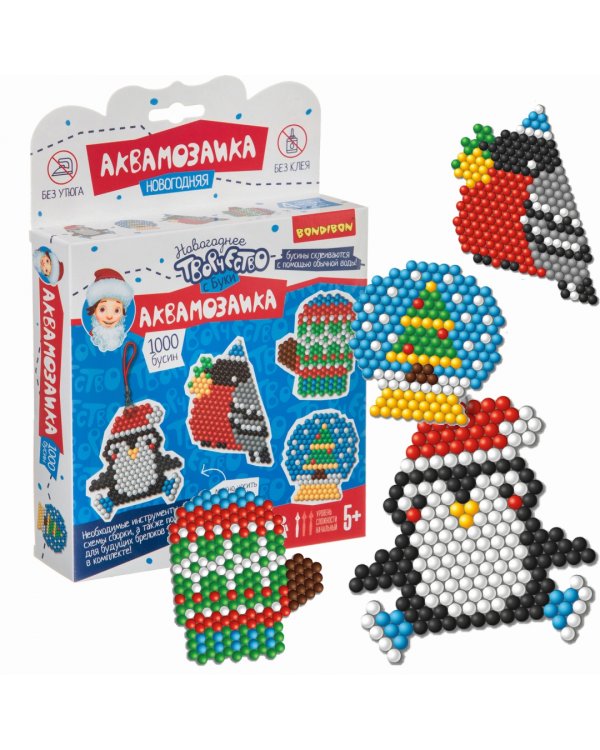 Новогодняя аквамозаика с Буки