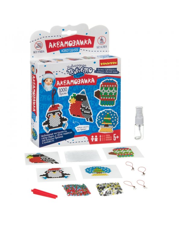 Новогодняя аквамозаика с Буки