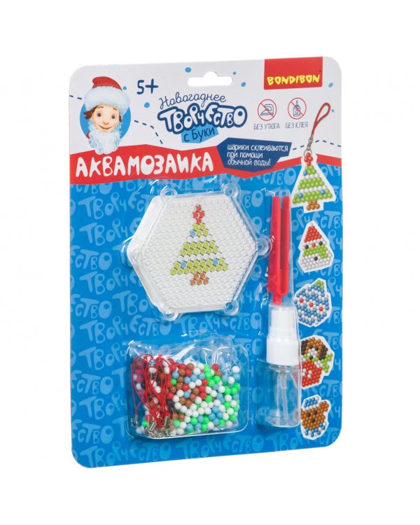 Новогодняя аквамозаика с Буки