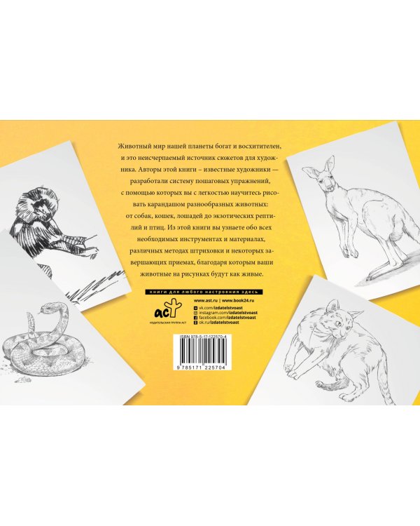 Рисуем животных. Альбом для скетчинга