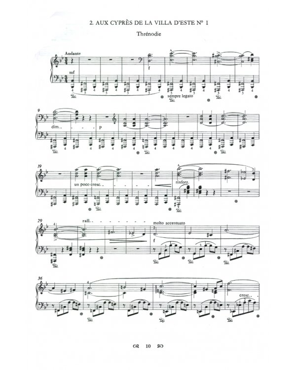 Годы странствий. Год третий. Рим. Ноты