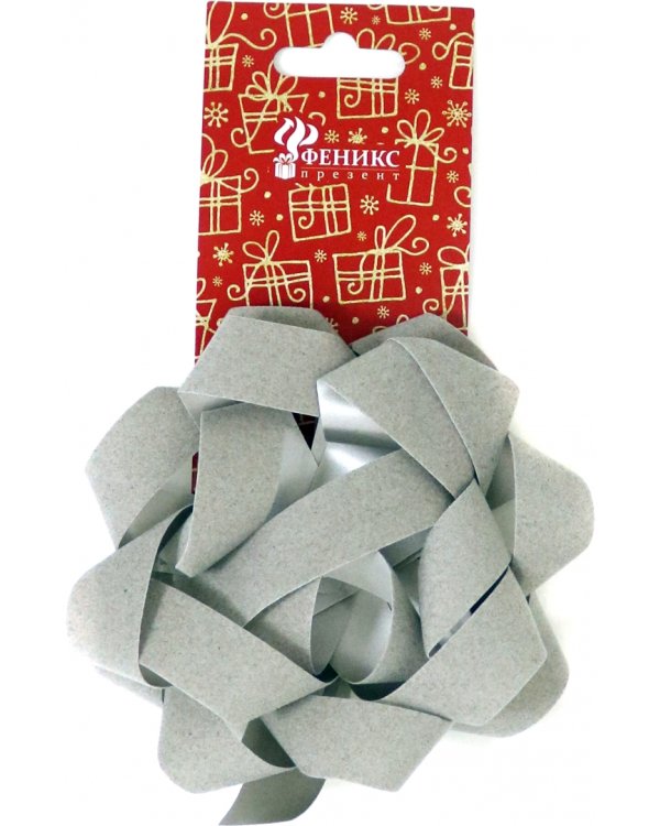 Декоративный бант "Серебро бархат", арт. 82278