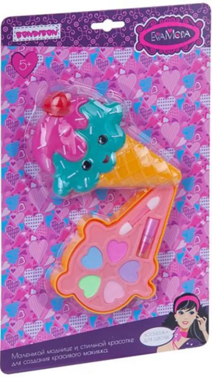 Набор детской декоративной косметики. Косметичка-мороженое
