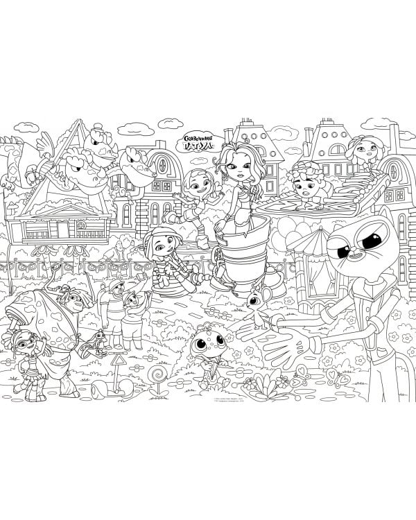 Раскраска Сказочный патруль. Сказочный город