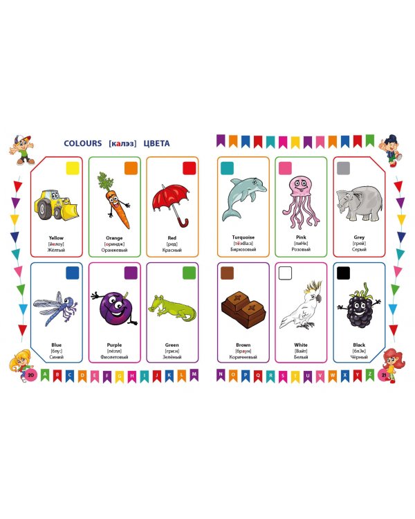 Английский словарь для дошколят в картинках