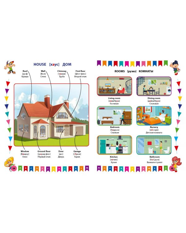 Английский словарь для дошколят в картинках