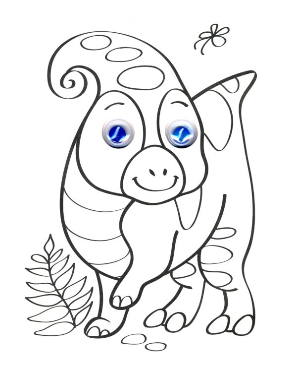 Раскраска А4. Малыши Дино