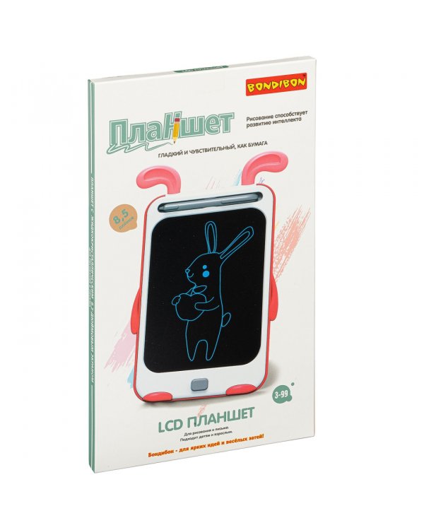 Планшет с жидкокристаллическим экраном. Зайка, розовый