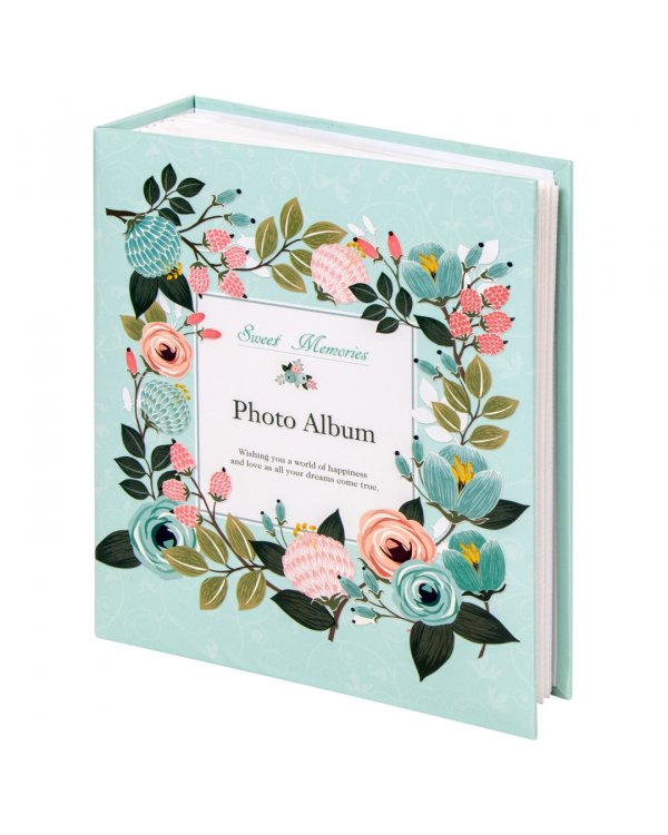 Фотоальбом "Цветочный узор", на 304 фото 10x15 см, твердая обложка