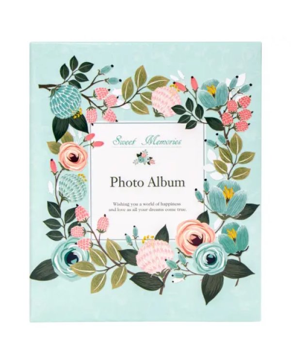 Фотоальбом "Цветочный узор", на 304 фото 10x15 см, твердая обложка
