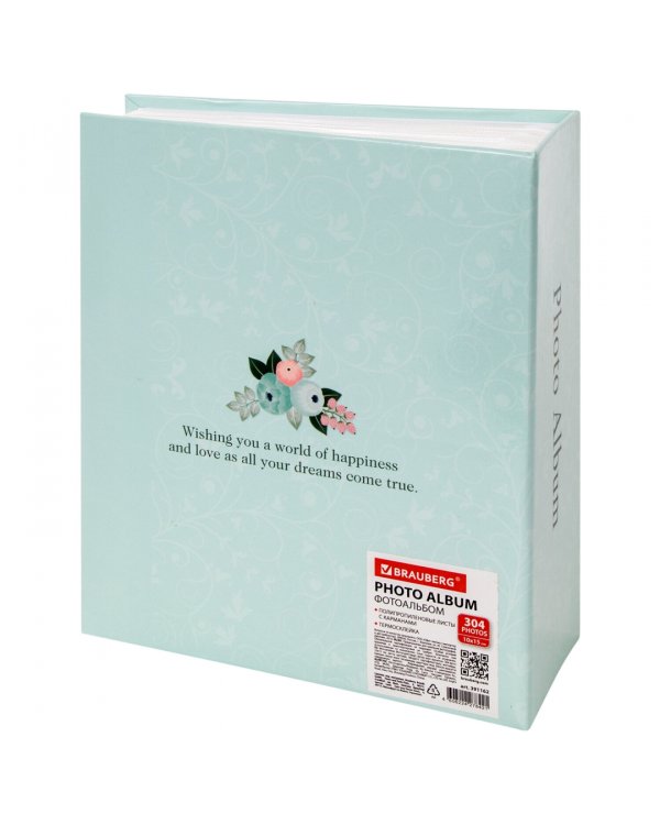 Фотоальбом "Цветочный узор", на 304 фото 10x15 см, твердая обложка