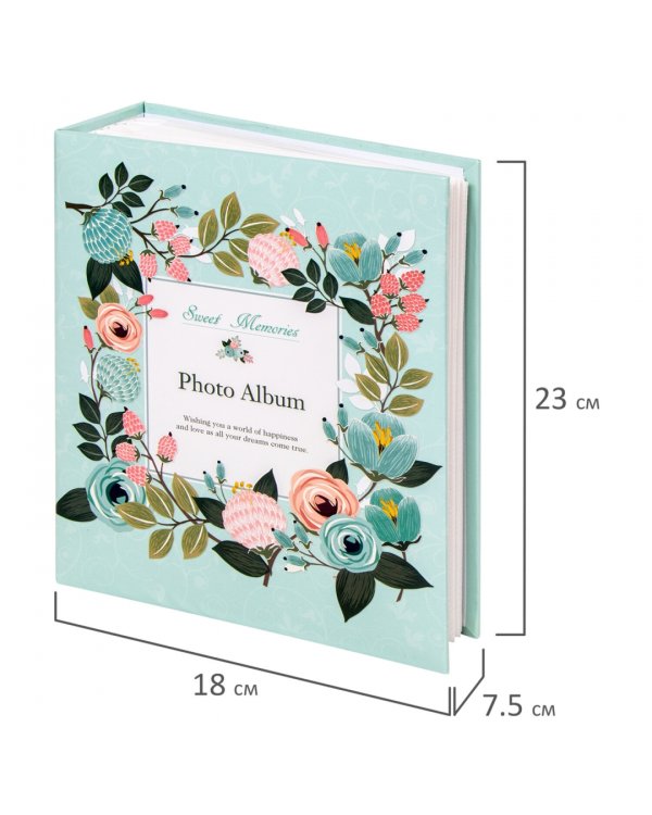 Фотоальбом "Цветочный узор", на 304 фото 10x15 см, твердая обложка