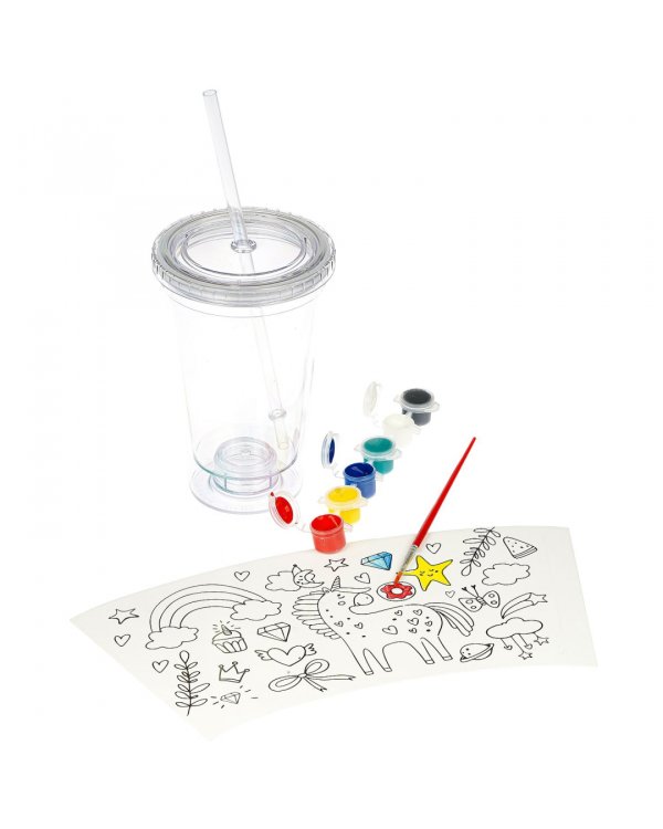 Стакан-раскраска. Единорожек