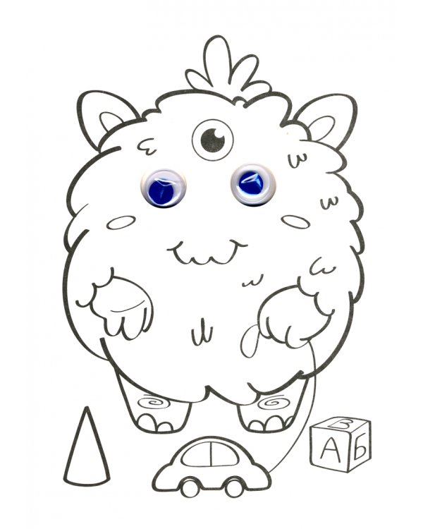 Раскраска А4. Монстрики