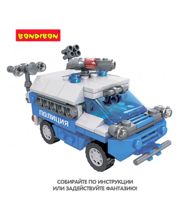 Конструктор. Полицейский патруль. Машина, 139 деталей