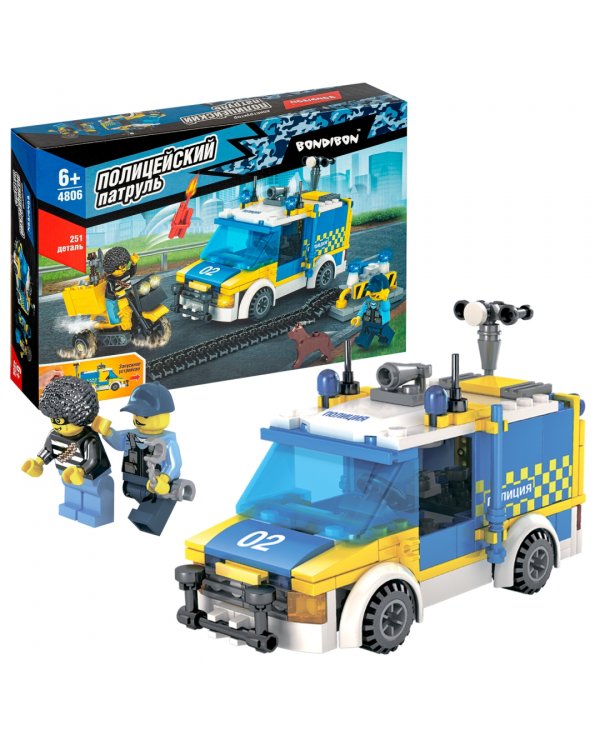 Конструктор. Полицейский патруль. Засада с ловушкой, 251 деталь