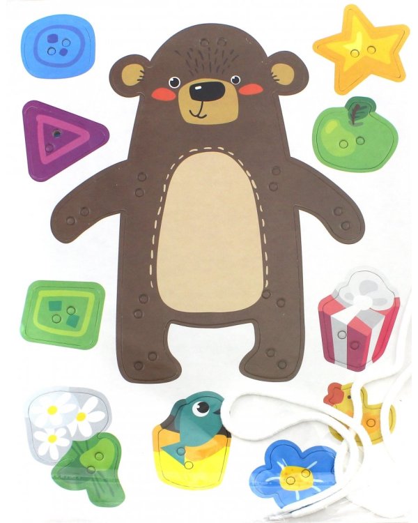 Веселые шнурочки. Забавный медвежонок