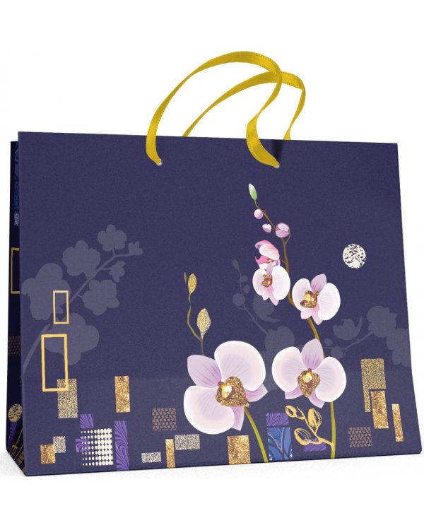 Пакет подарочный "Цветы" (32,5x26x13 см)