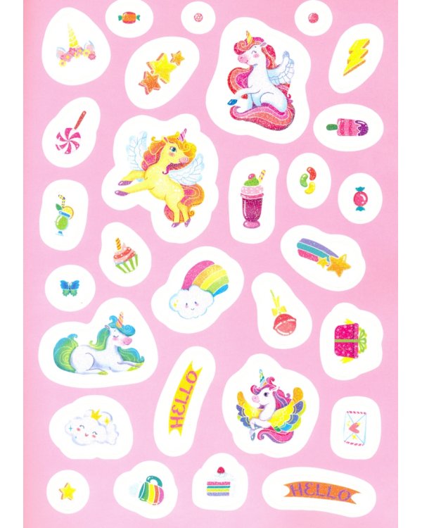 Сияющие наклейки. Волшебные лошадки