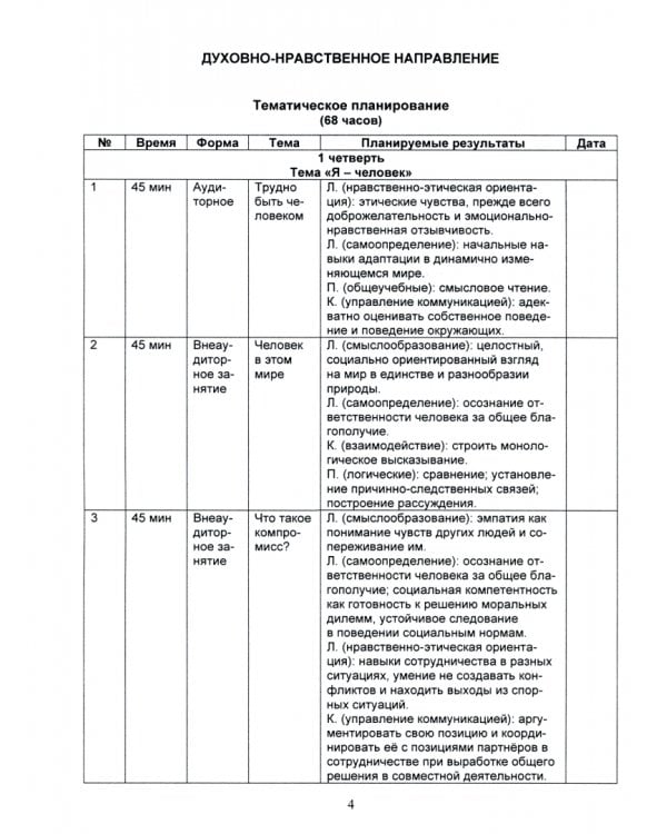Комплексная организация внеурочной деятельности.  4 класс. Методическое пособие