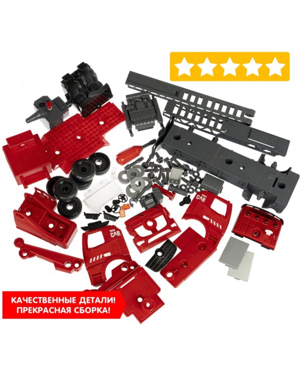 Конструктор с отверткой. Пожарная часть, 74 детали
