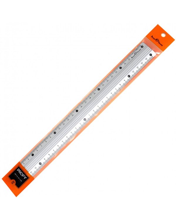 Линейка металлическая "Bruno Visconti. Profy", рифленая, 30 см